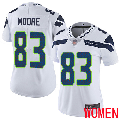 Seattle Seahawks Limited White Women David Moore Road Jersey NFL Football #83 Vapor Untouchable